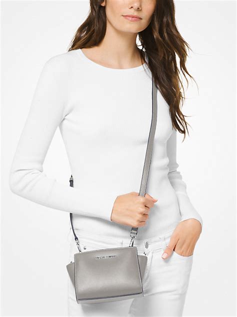 michael kors selma m8ni|Selma Mini Crossgrain Leather Crossbody Bag .